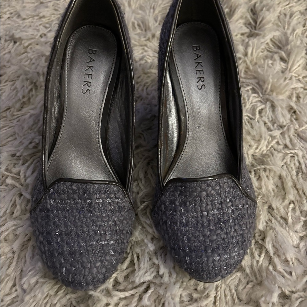Bakers Tweed Wedge Heels Women’s Size 6 Gray